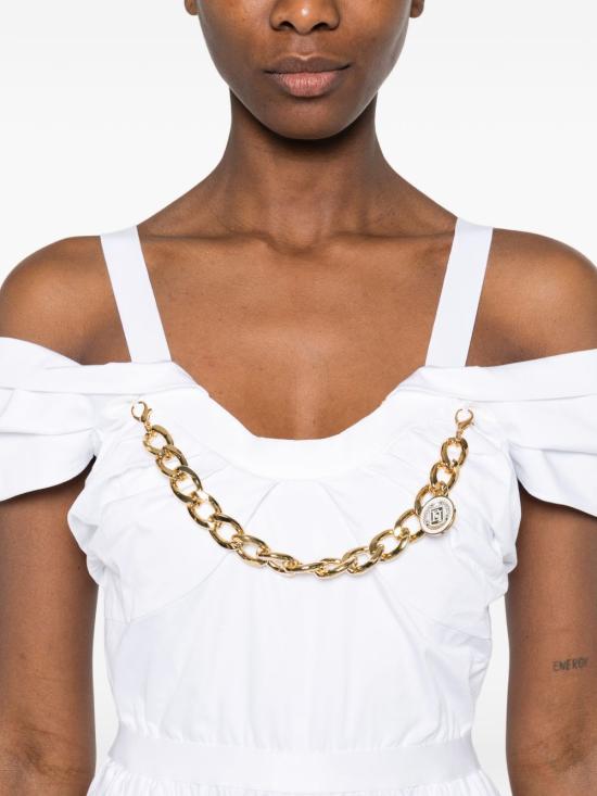 26SS 엘리자베타프랜치 미디 원피스 AB92161E2 100 - ELISABETTA FRANCHI