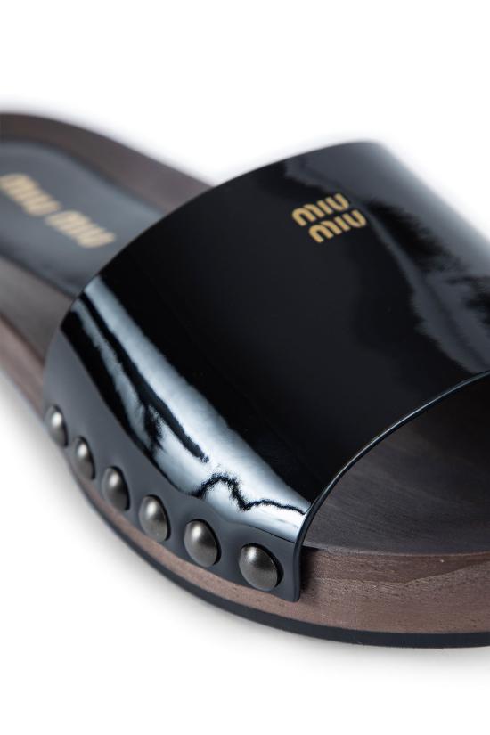 26SS 미우미우 뮬/슬리퍼 5Z425E069F0002 BLACK DOM - MIU MIU