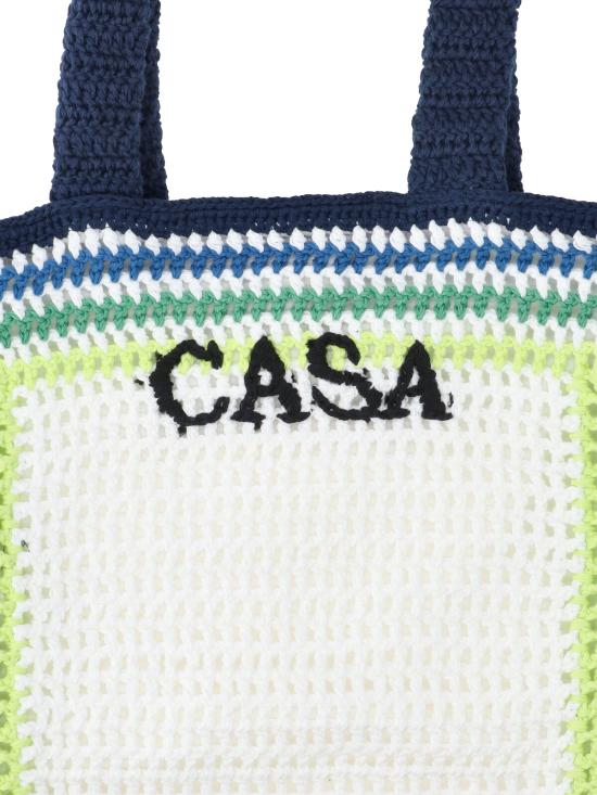  카사블랑카 토트백 A SP26 BAG 187 01 EX BC WHITE BLUE STRIPE White - CASABLANCA