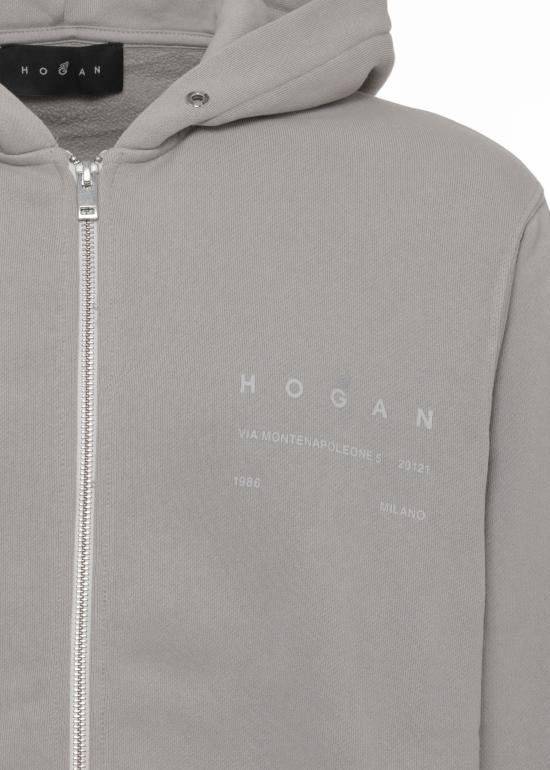 25FW 호간 긴팔 티셔츠 KQMB551203TXUY B403 Grey - HOGAN