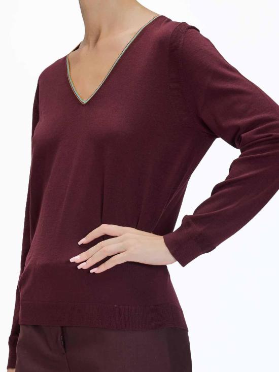 25FW 폴 스미스 긴팔 티셔츠 W1R543NT1114428 Dark Red - PAUL SMITH