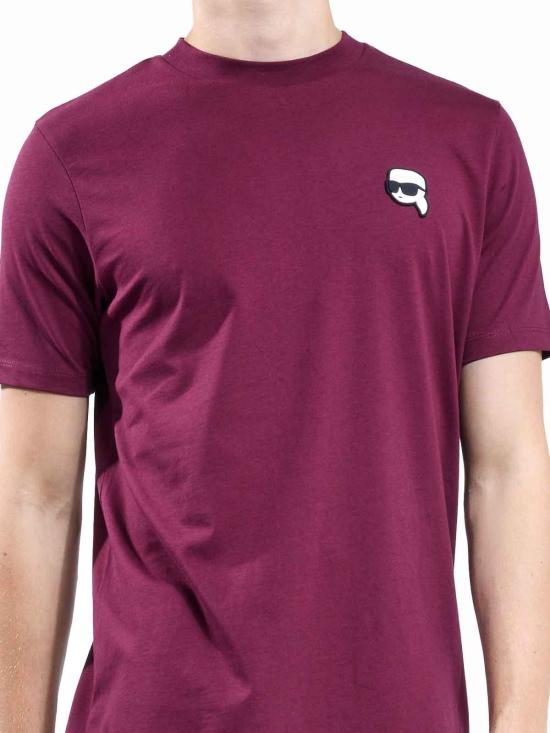 26SS 칼라거펠트 반팔 티셔츠 755710554224380 Dark Red - KARL LAGERFELD