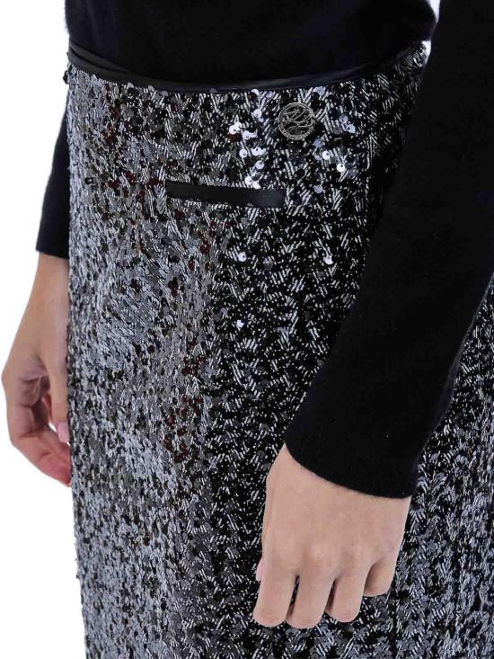 25FW 칼라거펠트 미디 스커트 A4W120168915 Black - KARL LAGERFELD