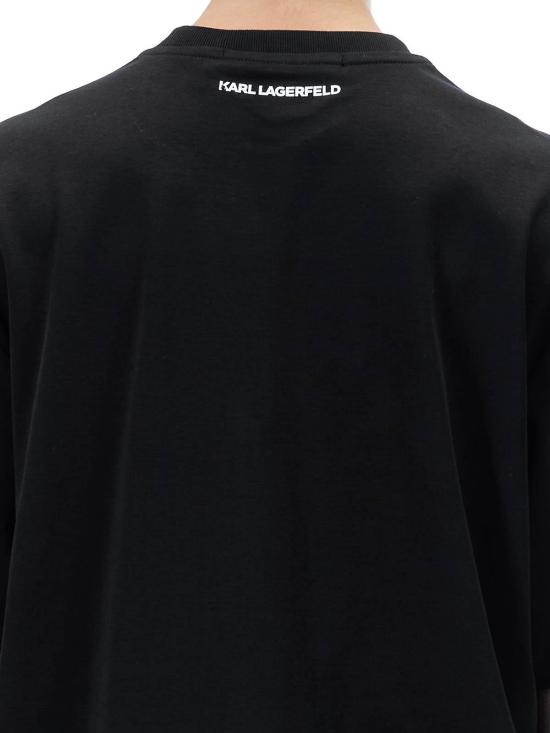 26SS 칼라거펠트 반팔 티셔츠 A4W17101999 Black - KARL LAGERFELD