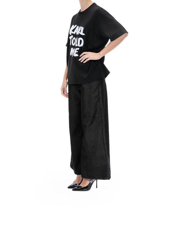 26SS 칼라거펠트 반팔 티셔츠 A4W17101999 Black - KARL LAGERFELD