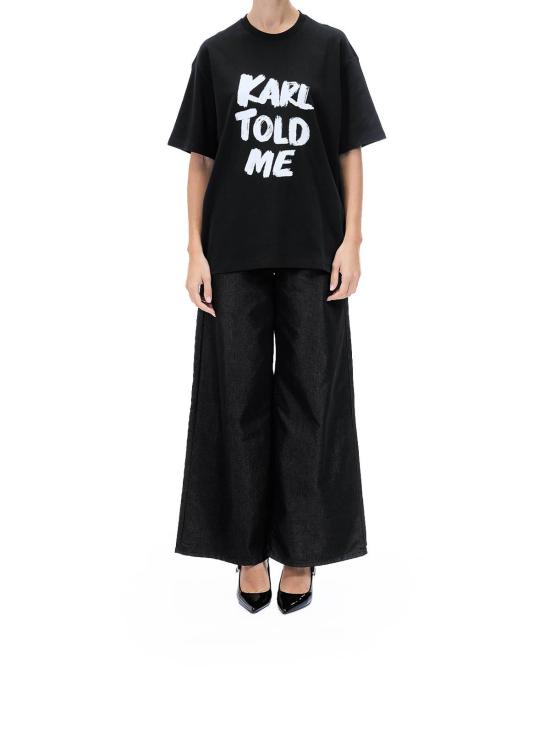 26SS 칼라거펠트 반팔 티셔츠 A4W17101999 Black - KARL LAGERFELD