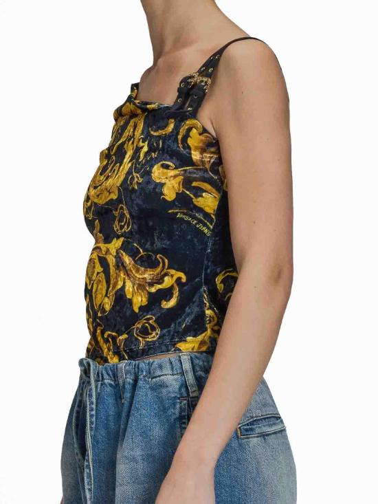 25FW 베르사체 민소매 티셔츠 79HAM616JS508G89 Black - VERSACE