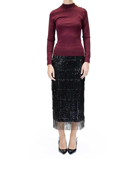 25FW 칼라거펠트 터틀넥 A4W18038548 Dark Red - KARL LAGERFELD