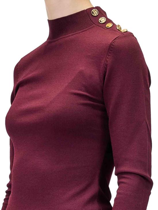 25FW 칼라거펠트 터틀넥 A4W18038548 Dark Red - KARL LAGERFELD