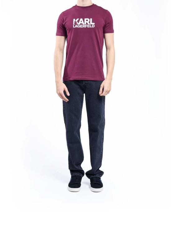 26SS 칼라거펠트 반팔 티셔츠 755087554235380 Dark Red - KARL LAGERFELD