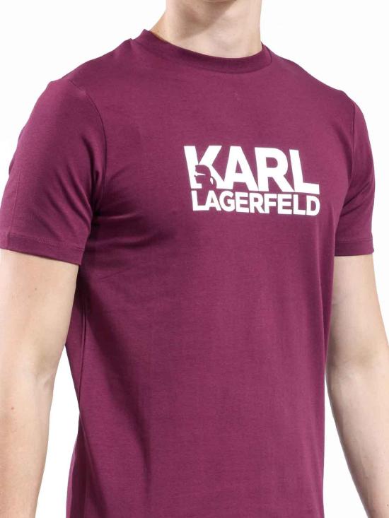26SS 칼라거펠트 반팔 티셔츠 755087554235380 Dark Red - KARL LAGERFELD