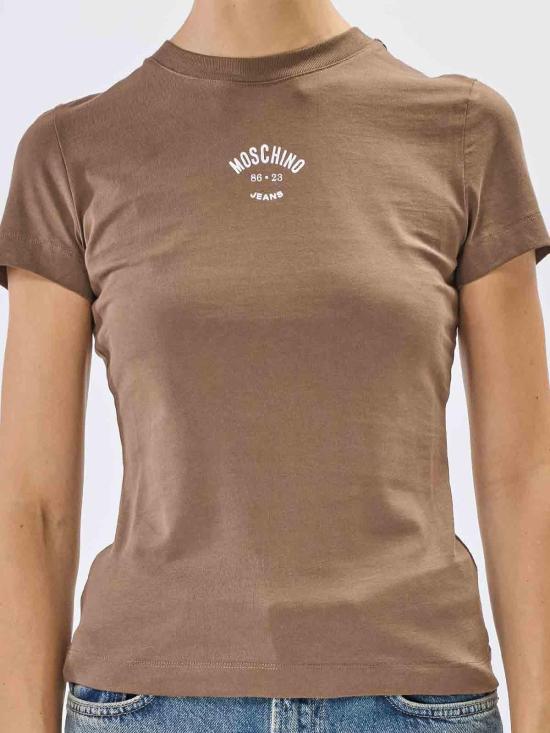 26FW 모스키노 반팔 티셔츠 070782361095 Brown - MOSCHINO