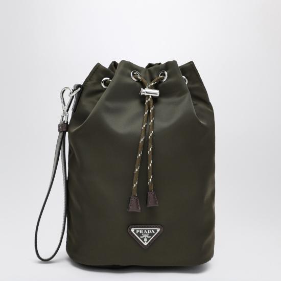 26SS 프라다 스피드락 리나일론 앤 레더 파우치 2NE0672HE1 Green