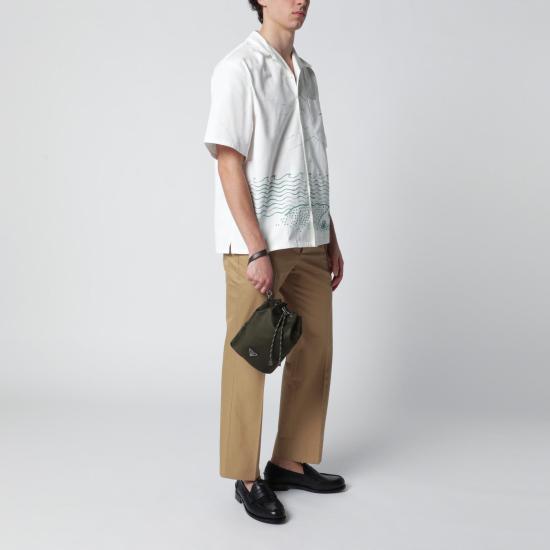 26SS 프라다 스피드락 리나일론 앤 레더 파우치 2NE0672HE1 Green - PRADA