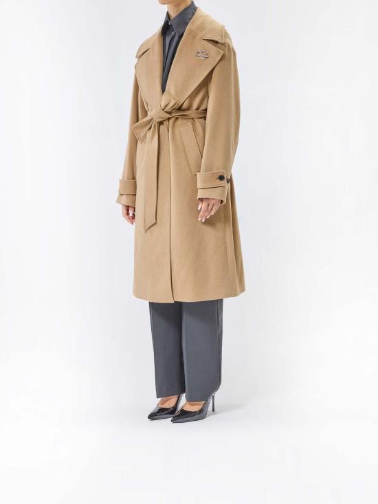 25FW 칼라거펠트 미디 스커트 A3W150101LG Camel - KARL LAGERFELD