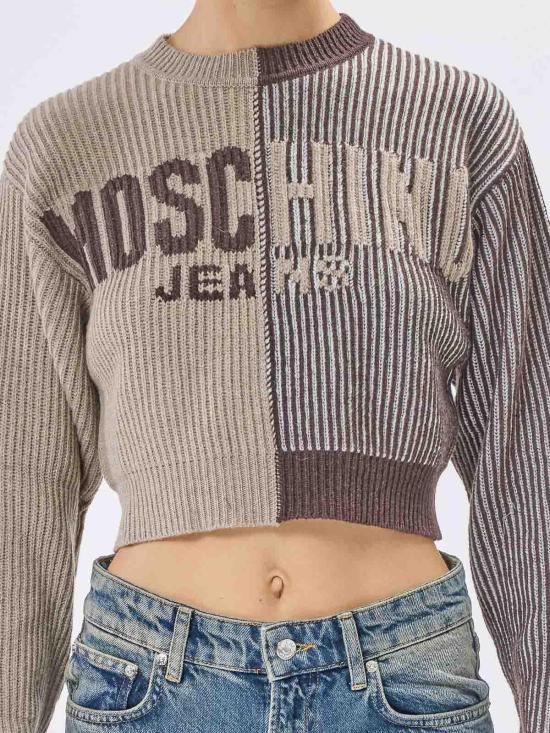 26FW 모스키노 긴팔 티셔츠 092282041095 Brown - MOSCHINO