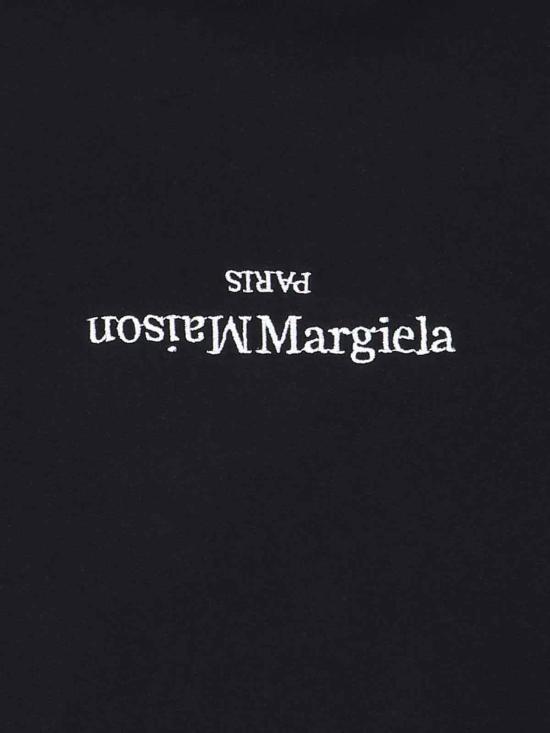 26SS 마르지엘라 업사이드 다운 자수 로고 후드 S50GU0167 S25503 962 Black - MAISON MARGIELA
