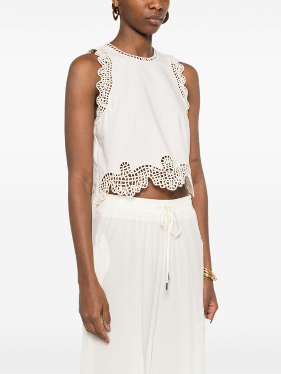 26SS 포르테포르테 민소매 티셔츠 14600 MYTOPAVORIO Ivory - FORTE FORTE