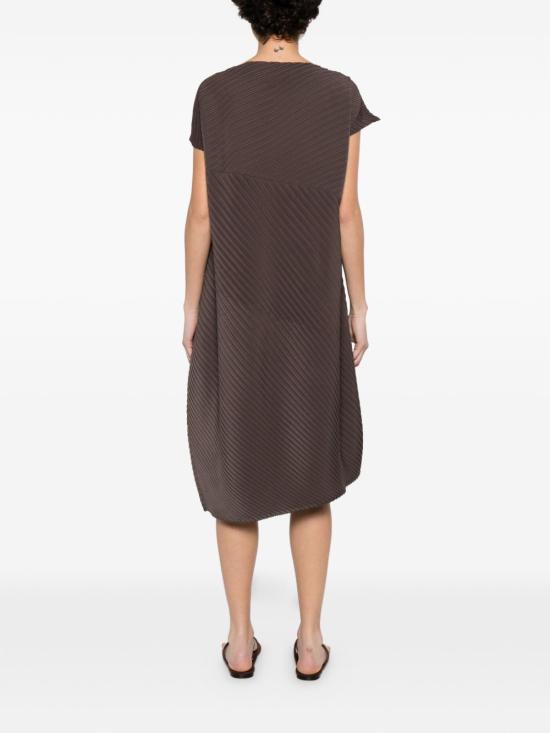 26SS 이세이 미야케 롱 원피스 IM66FH672 45 Brown - ISSEY MIYAKE