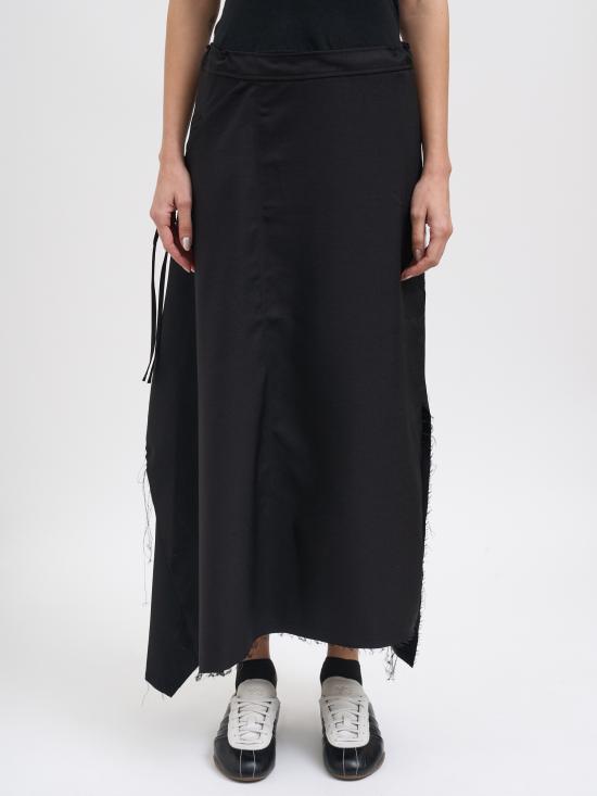 26SS 와이쓰리 롱 스커트 NKF1191 Black