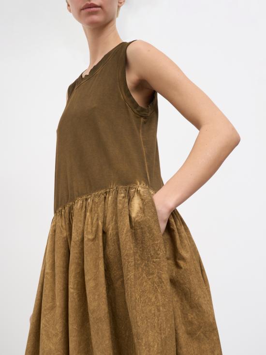 26SS 우마 왕 롱 원피스 NUP5057UW240 Beige - UMA WANG