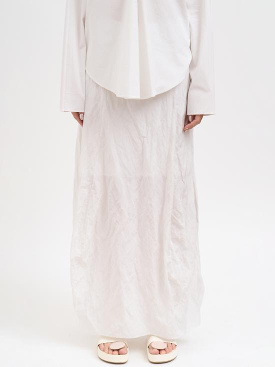 26SS RUOHAN 롱 스커트 NRE015SS26 White - RUOHAN
