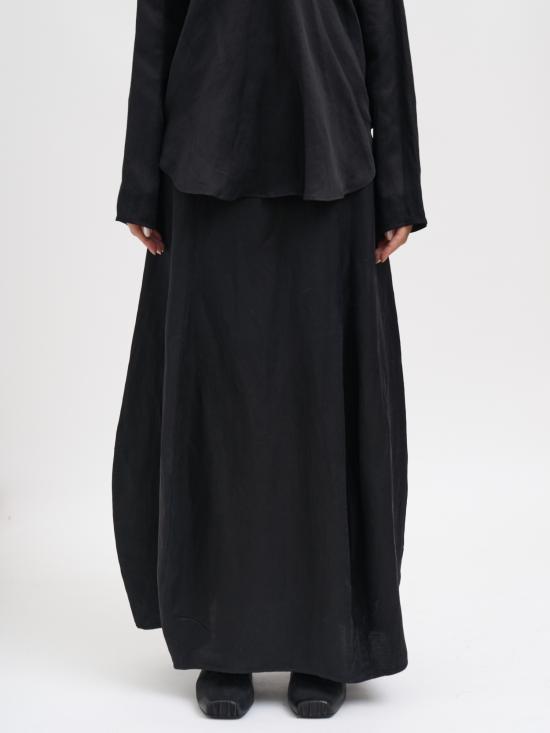26SS RUOHAN 롱 스커트 NRE081SS26 Black - RUOHAN