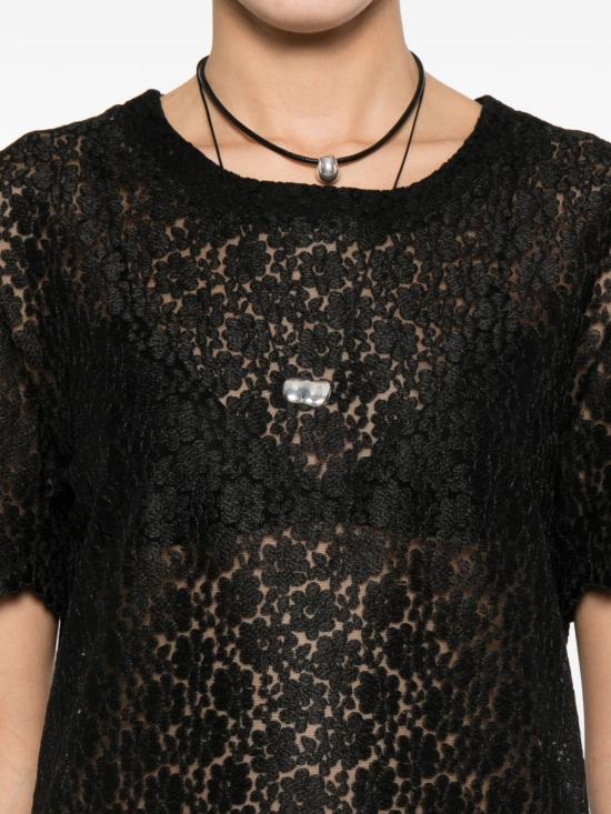 26SS 에르마노 설비노 반팔 티셔츠 D482L338 EQV95708 Black - ERMANNO SCERVINO