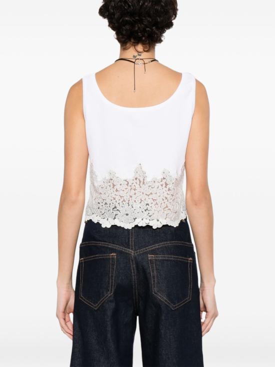 26SS 에르마노 설비노 민소매 티셔츠 D482L303AP XHC10601 White - ERMANNO SCERVINO