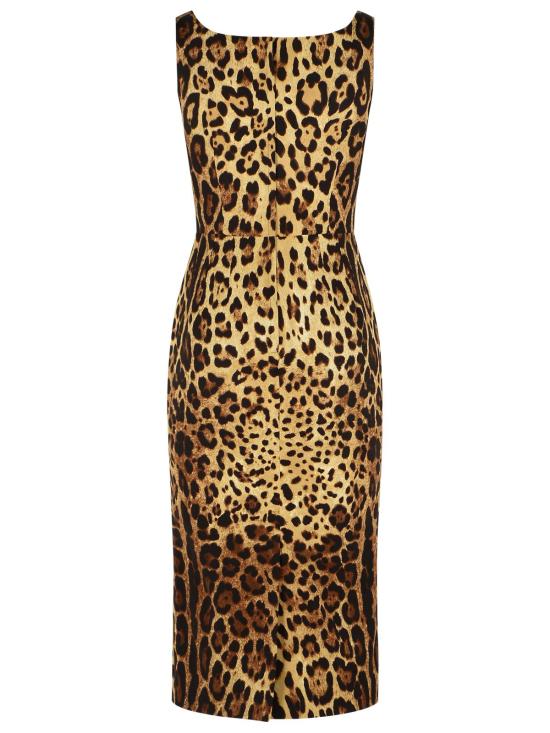 26SS 돌체앤가바나 미디 원피스 F6F4ZT GDCLXHY13M Brown - DOLCE & GABBANA