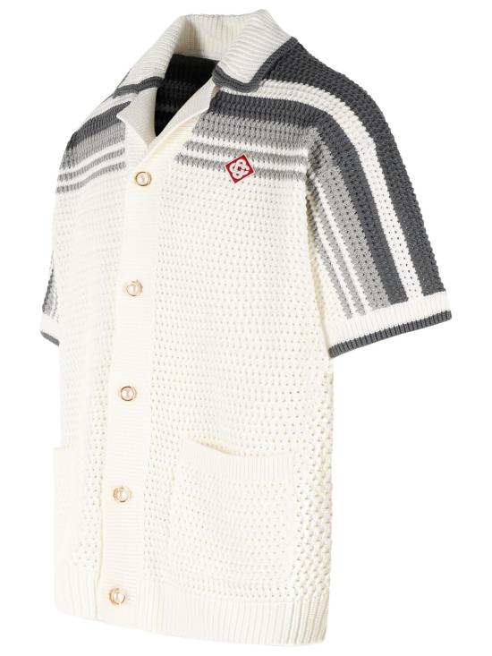 26SS 카사블랑카 긴팔 셔츠 M SP26 KW 933 01WHITE GREY White - CASABLANCA