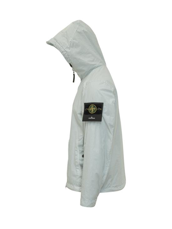 26SS 스톤 아일랜드 크링클 랩스 NY 윈드 레지스턴스 안티 드롭 후드 자켓 L1S15 4100001 S0A23 V0041 SKY BLUE DOM - STONE ISLAND