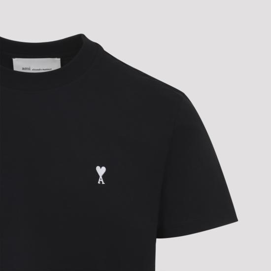 26SS 아미 스몰 하트 로고 라이트 코튼 저지 티셔츠 HTS346 724 Black - AMI