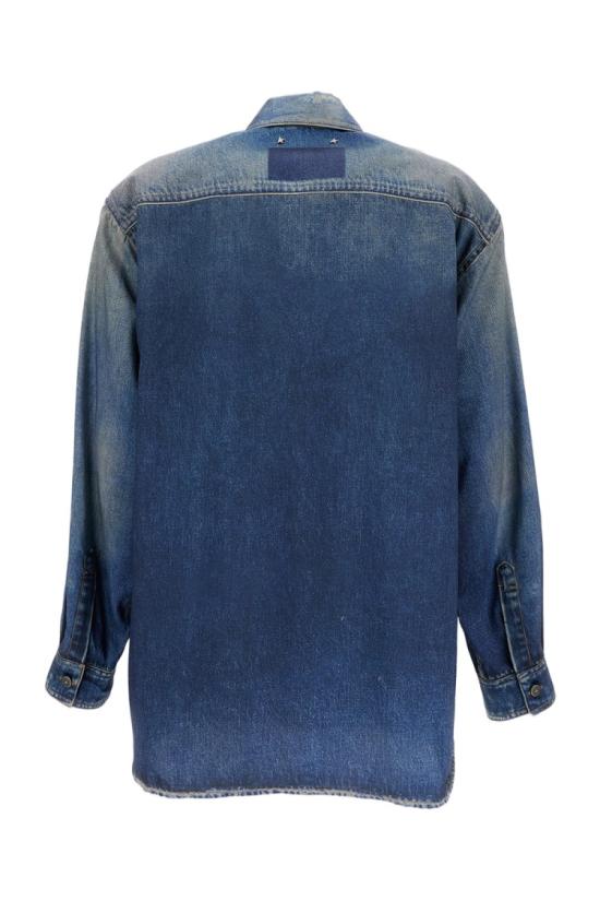 26SS 골든구스 데님 셔츠 GWP02525P00240650100 Blue - GOLDEN GOOSE