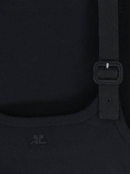 26SS 쿠레쥬 버클 90'S 립 탱크탑 126JDE153JS01949999 Black - COURREGES