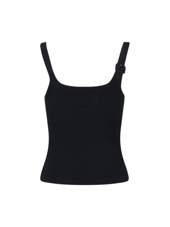 26SS 쿠레쥬 버클 90'S 립 탱크탑 126JDE153JS01949999 Black - COURREGES