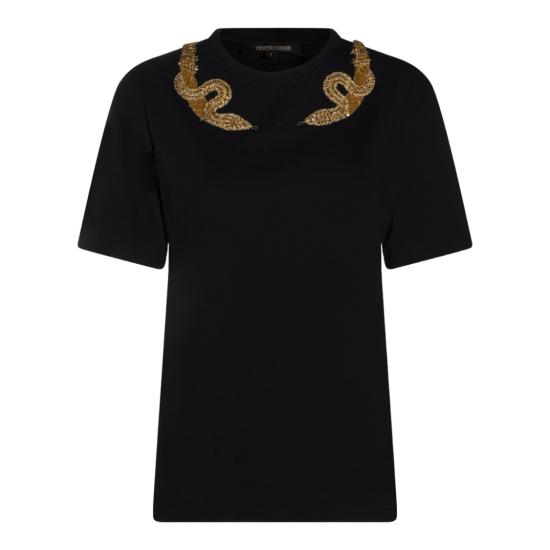 26SS 로베르토 카발리 반팔 티셔츠 WKR64CJD08405051 Black