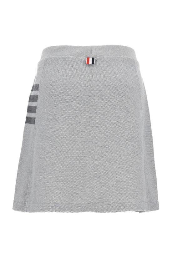 26SS 톰브라운 텍스처드 피케 4바 박스 플리츠 미니 스커트 FJK146AJ0248050 Grey - THOM BROWNE