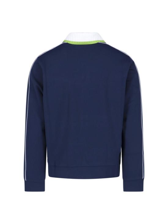 26SS 카사블랑카 집업 니트 M SP26 JTP 391 01NAVY Blue - CASABLANCA