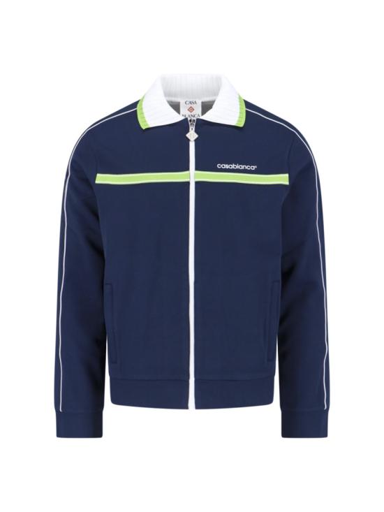 26SS 카사블랑카 집업 니트 M SP26 JTP 391 01NAVY Blue