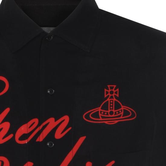 26SS 비비안웨스트우드 반팔 셔츠 2401004KW01CMN401 Black - VIVIENNE WESTWOOD