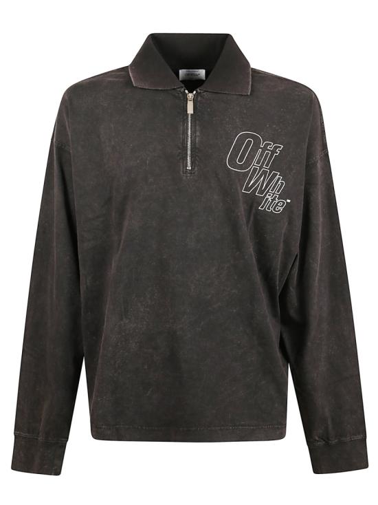 25FW 오프화이트 폴로 티셔츠 OMAD00NF25FLE0041301 Black