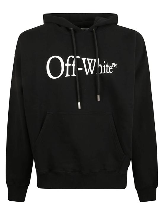 25FW 오프화이트 런 애로우 후드 티셔츠셔츠 OMBB085F25FLE00J1001 Black