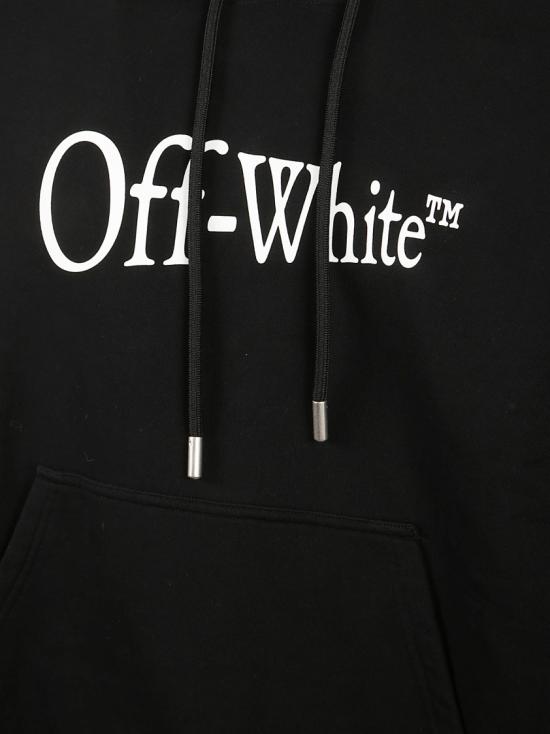 25FW 오프화이트 런 애로우 후드 티셔츠셔츠 OMBB085F25FLE00J1001 Black - OFF WHITE