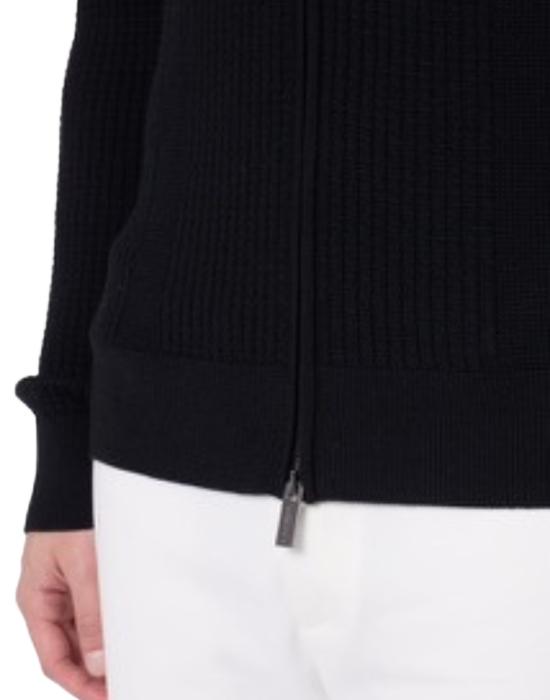  파올로페코라 집업 니트 A040 Black - PAOLO PECORA