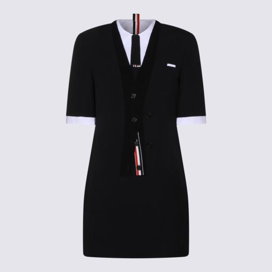 26SS 톰브라운 미디 원피스 FDSF33E06455001 Black - THOM BROWNE