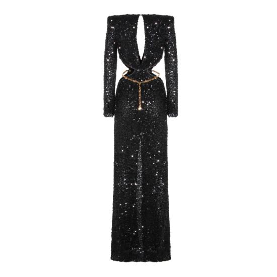 26SS 엘리자베타프랜치 롱 원피스 ABR1561E2110 Black - ELISABETTA FRANCHI