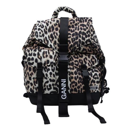  가니 레오파드 테크 백팩 A4757943 Brown