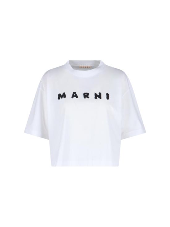 26SS 마르니 반팔 티셔츠 THJE0333P5 USCX42SLW01 White