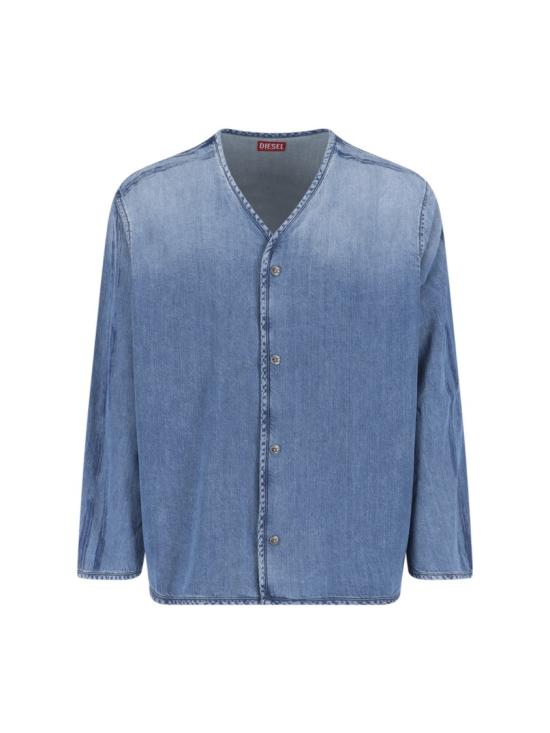 26SS 디젤 데님 셔츠 A21738 0CECC01 Blue